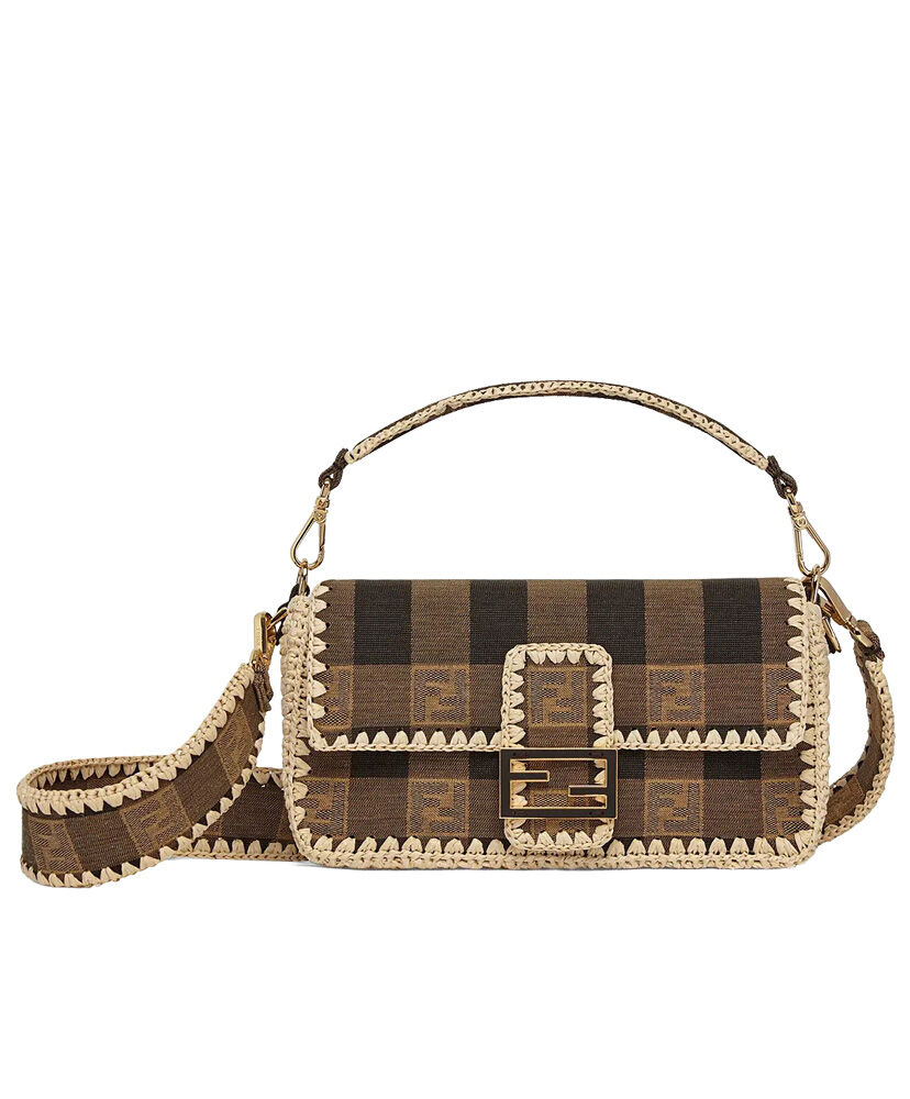 Fendi Baguette Fabric Bag 8BR600 Coffee